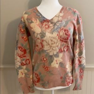 Vintage Ralph Lauren Cottage Floral Wool Sweater S